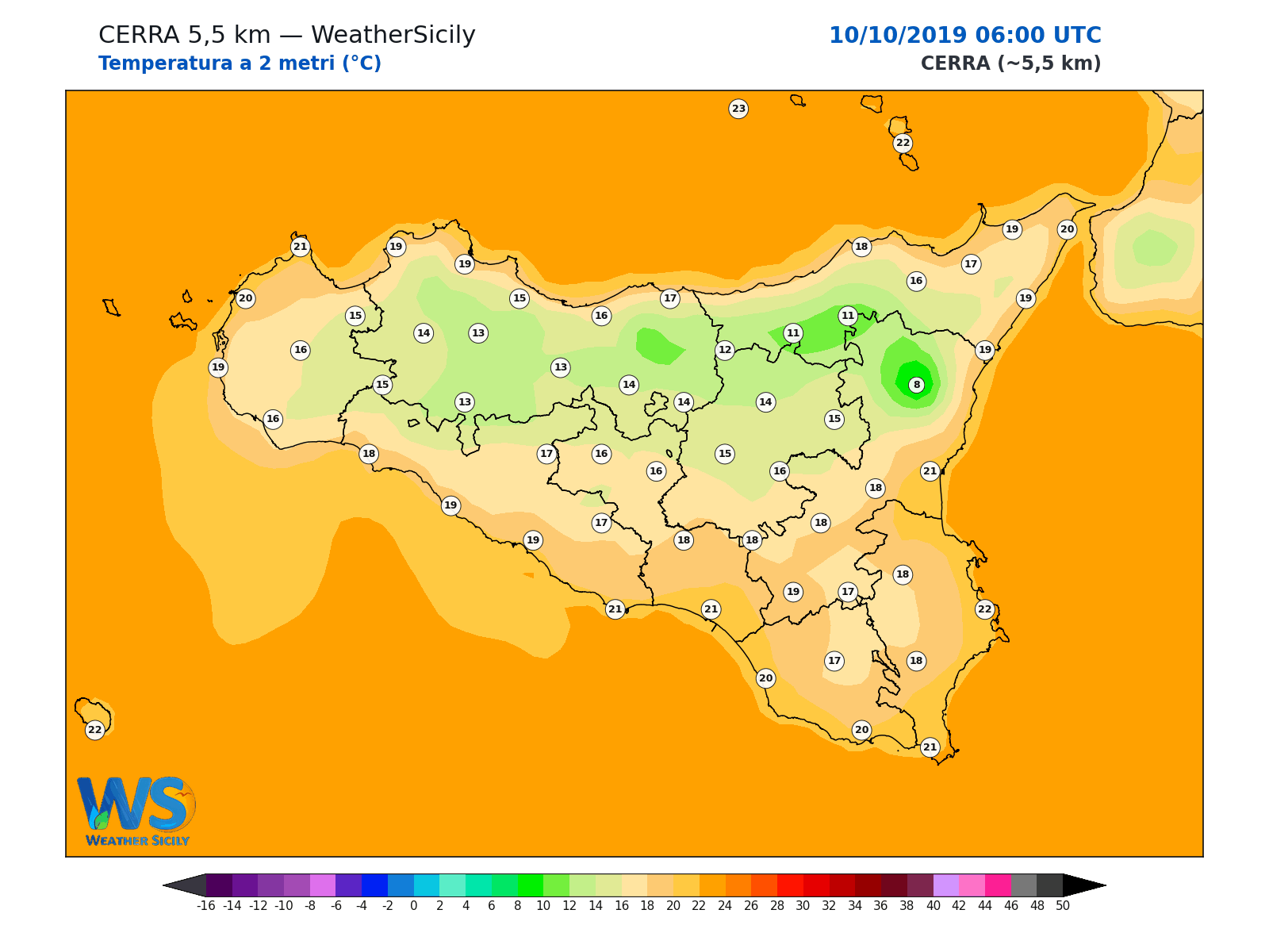Temperatura a 2 metri · 2019101006
