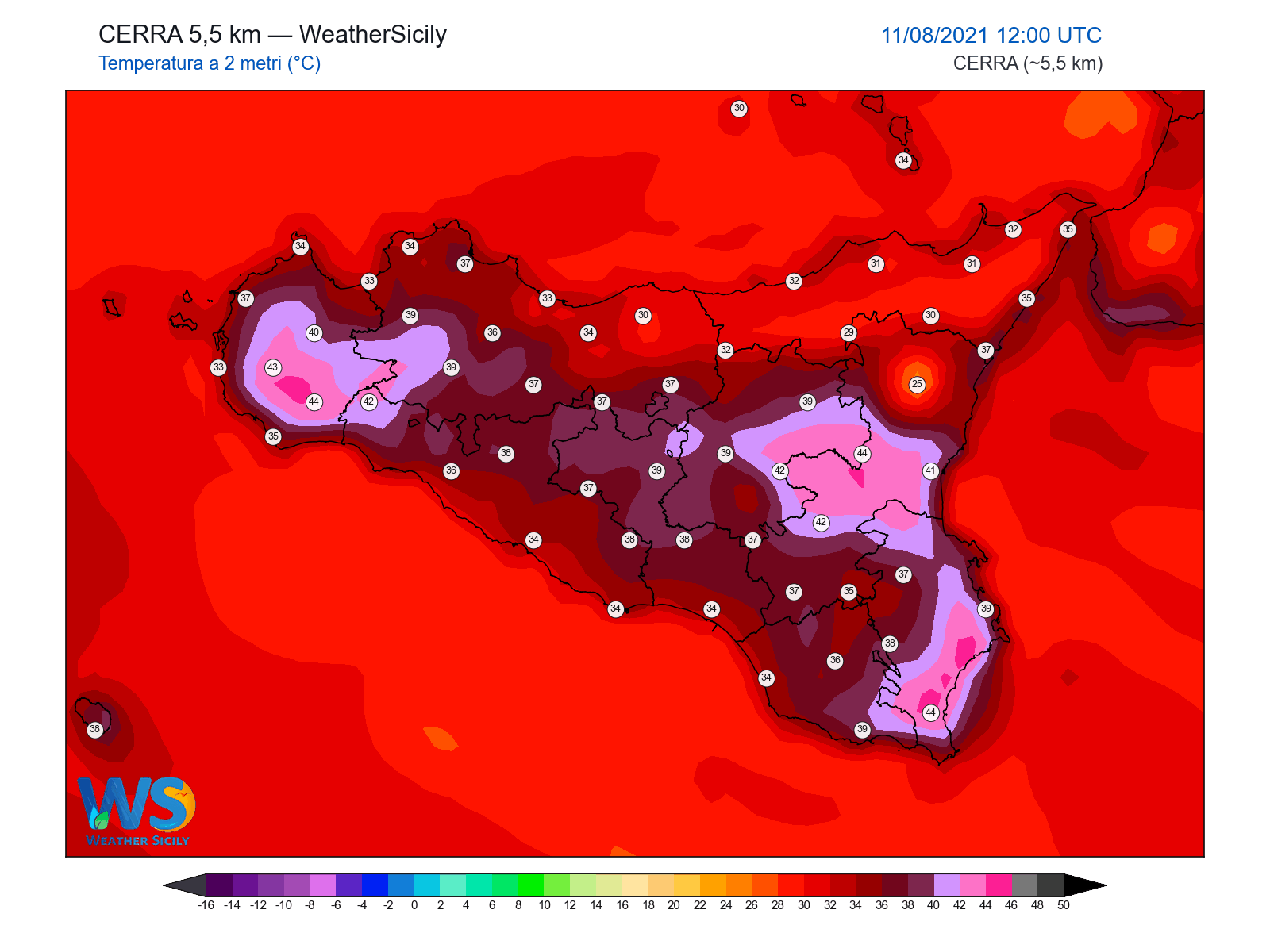 Temperatura a 2 metri · 2021081112