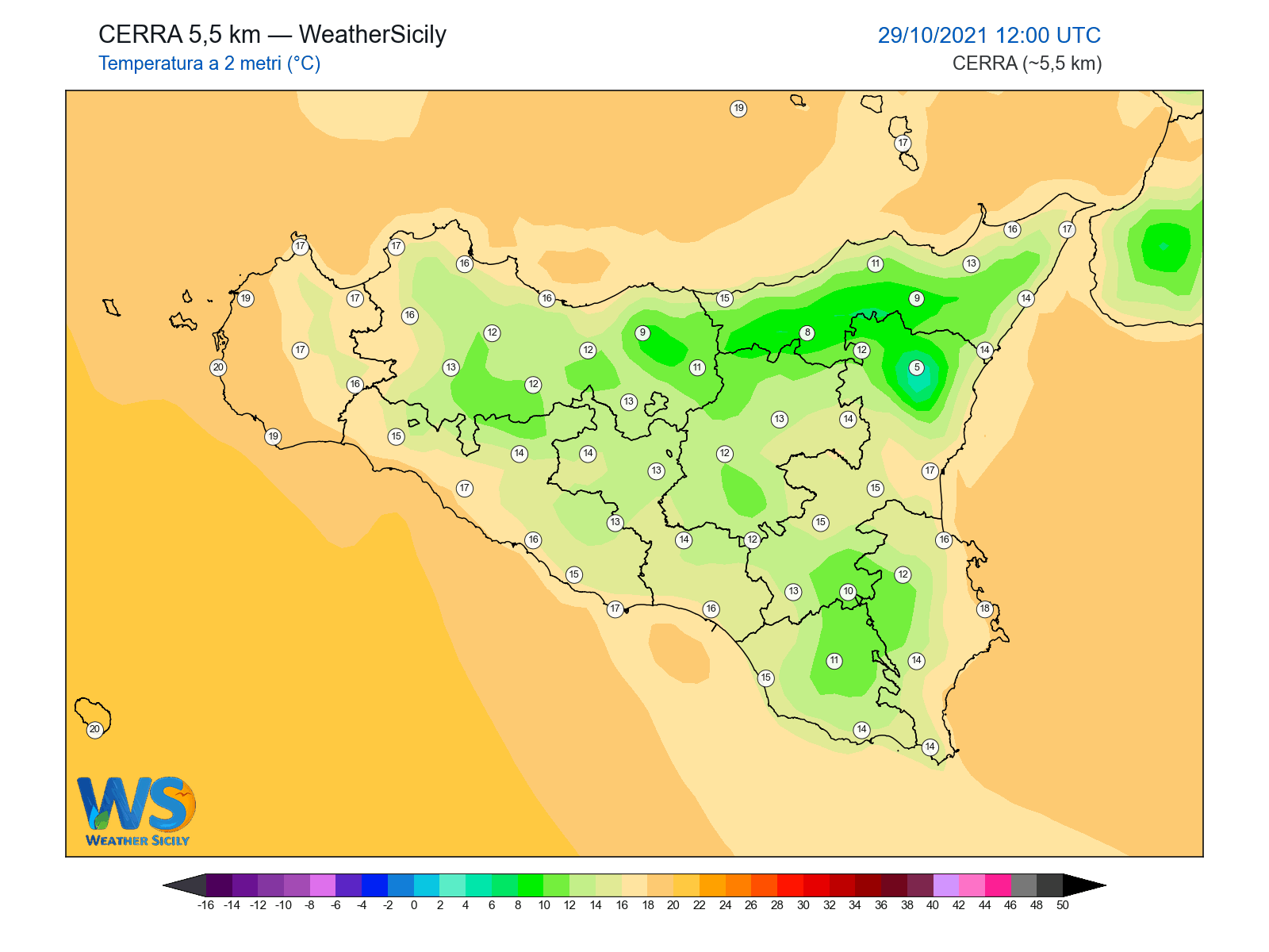 Temperatura a 2 metri · 2021102912