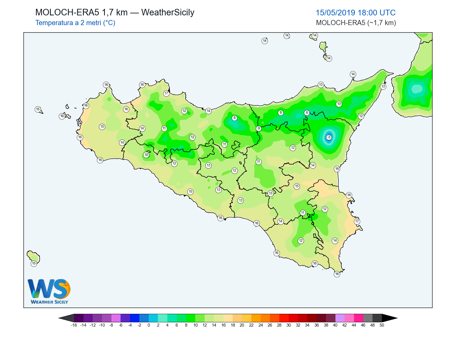 Temperatura a 2 metri · 2019051518