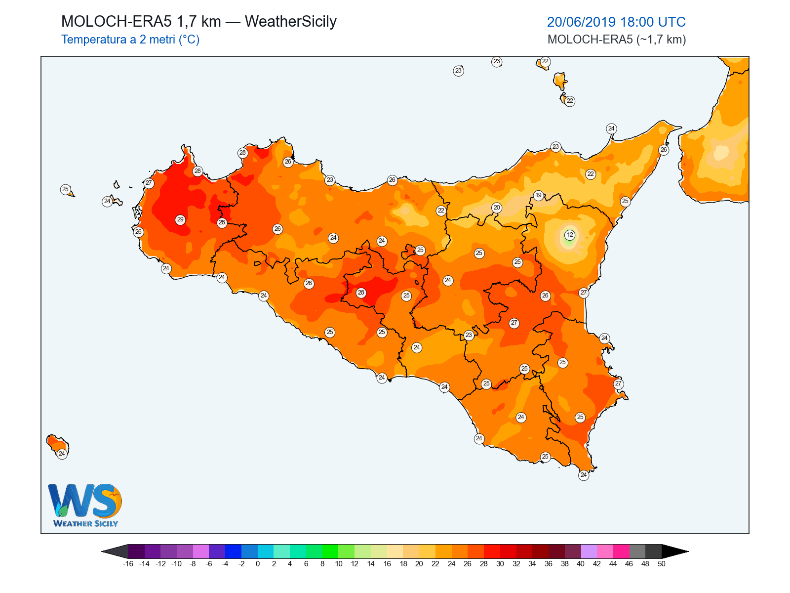 Temperatura a 2 metri · 2019062018