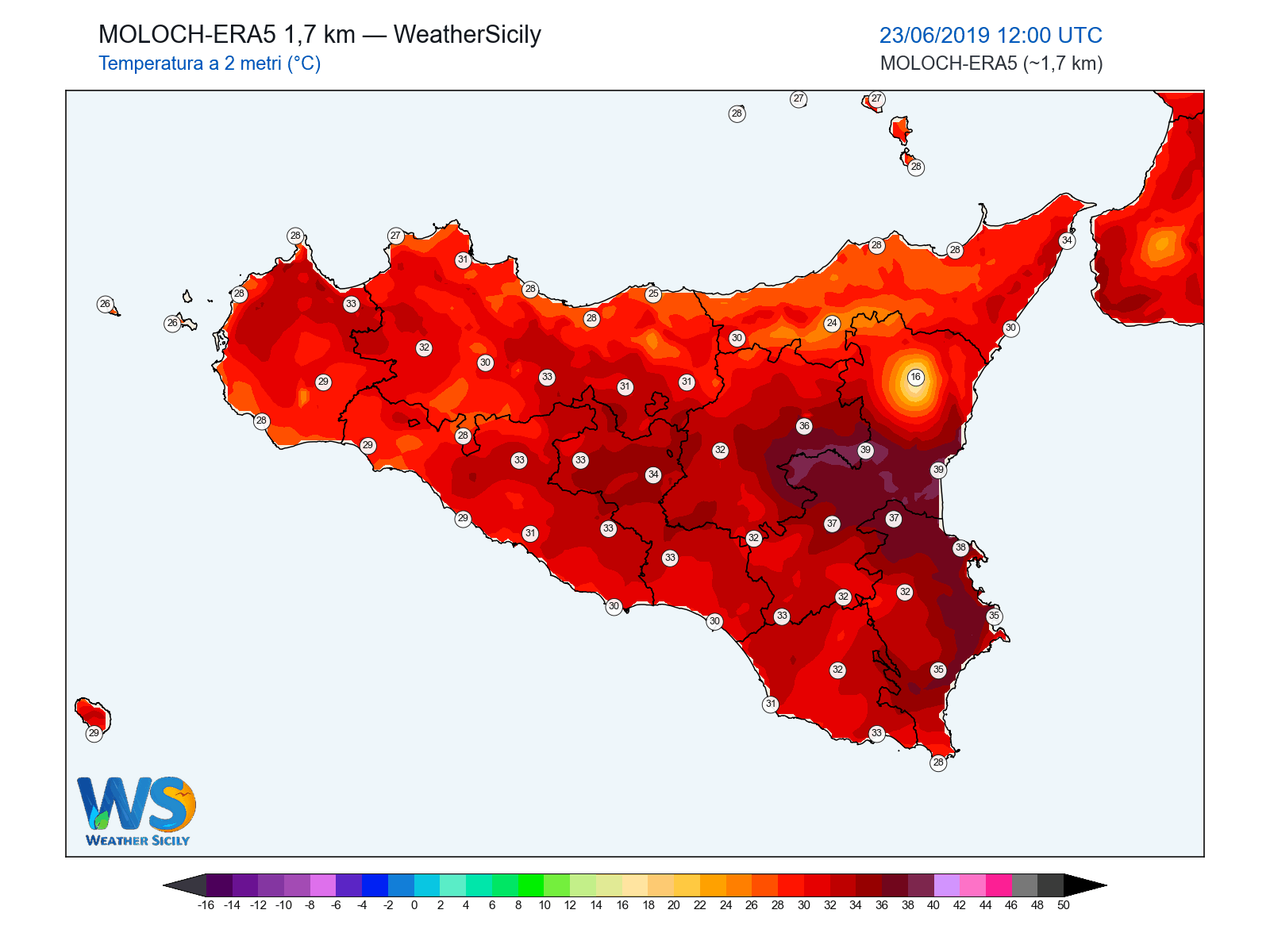 Temperatura a 2 metri · 2019062312