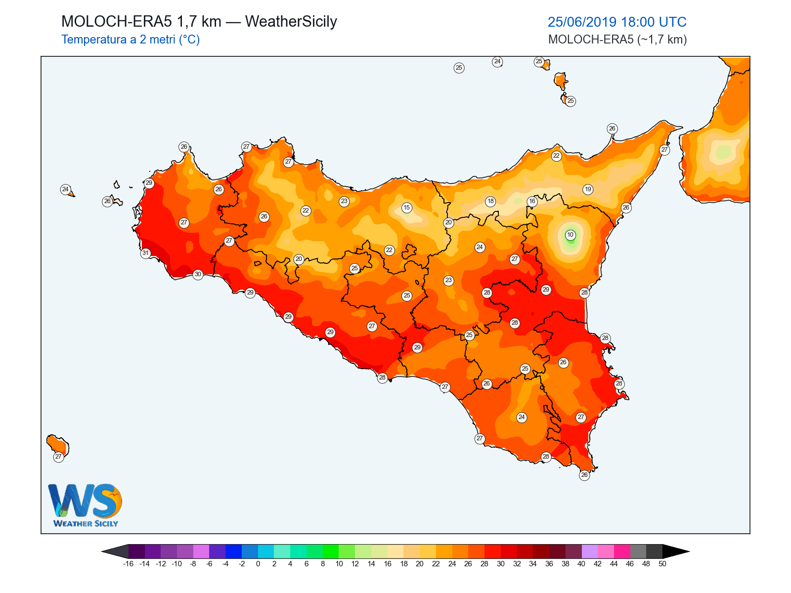 Temperatura a 2 metri · 2019062518