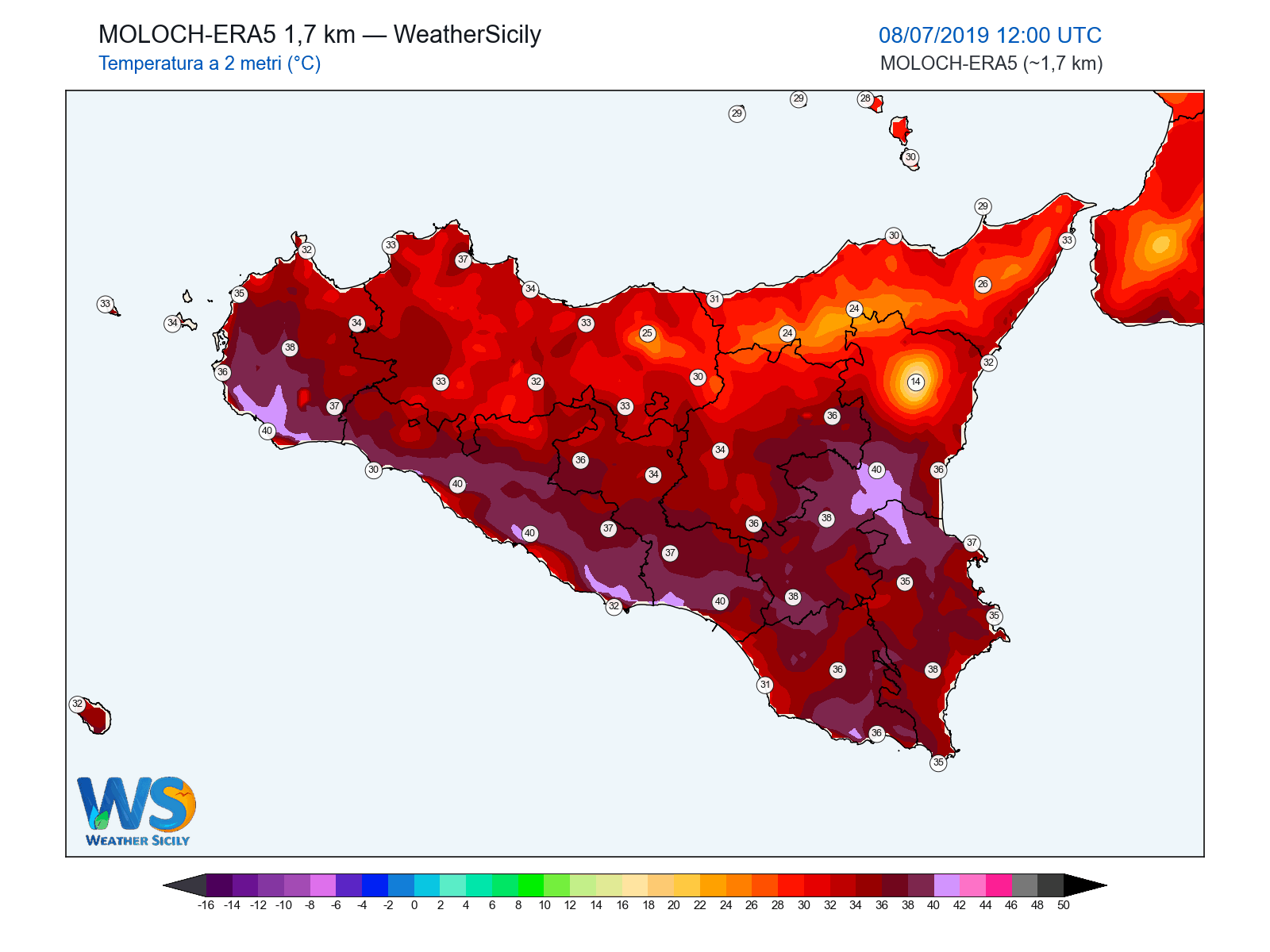 Temperatura a 2 metri · 2019070812
