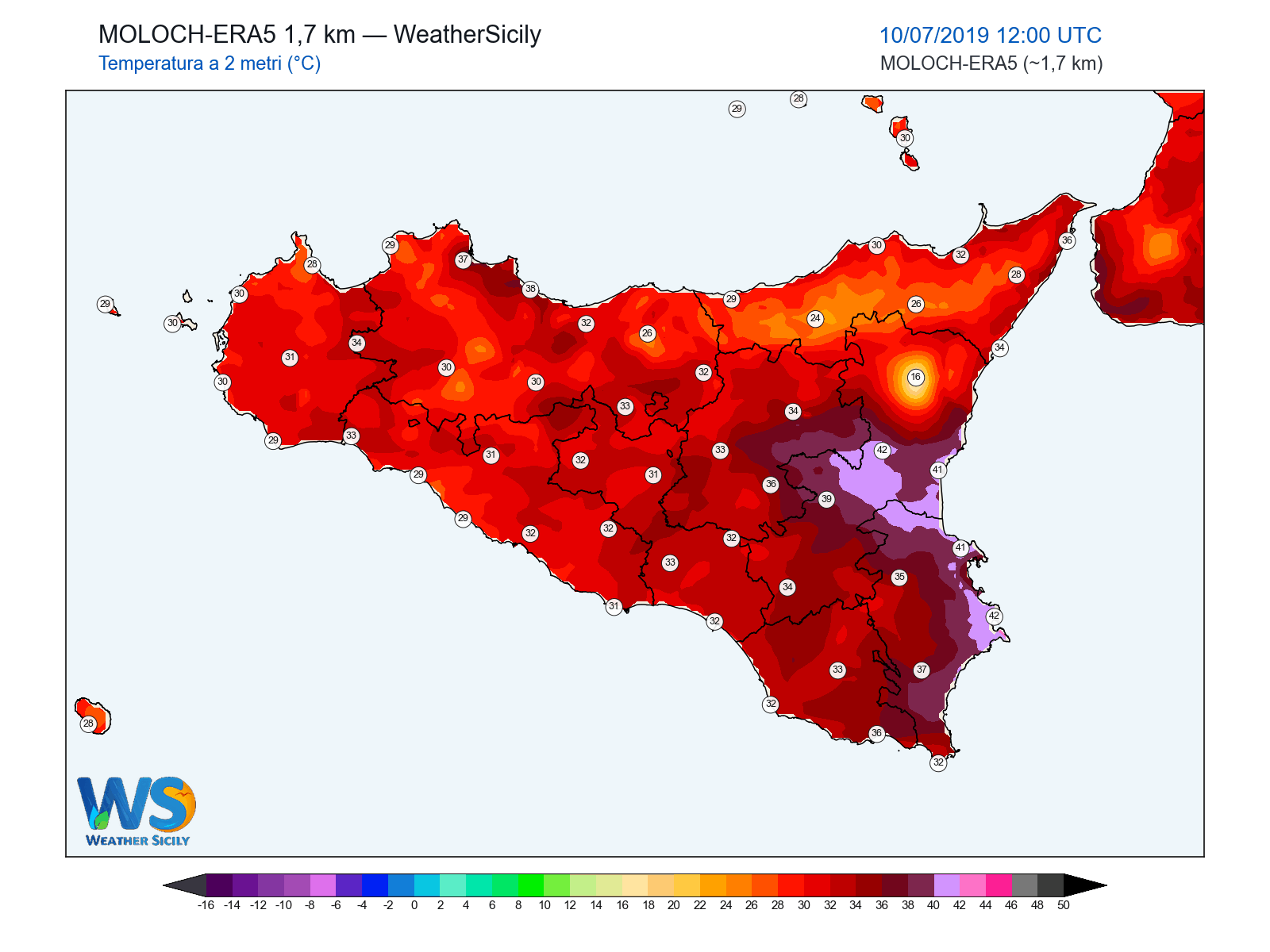 Temperatura a 2 metri · 2019071012