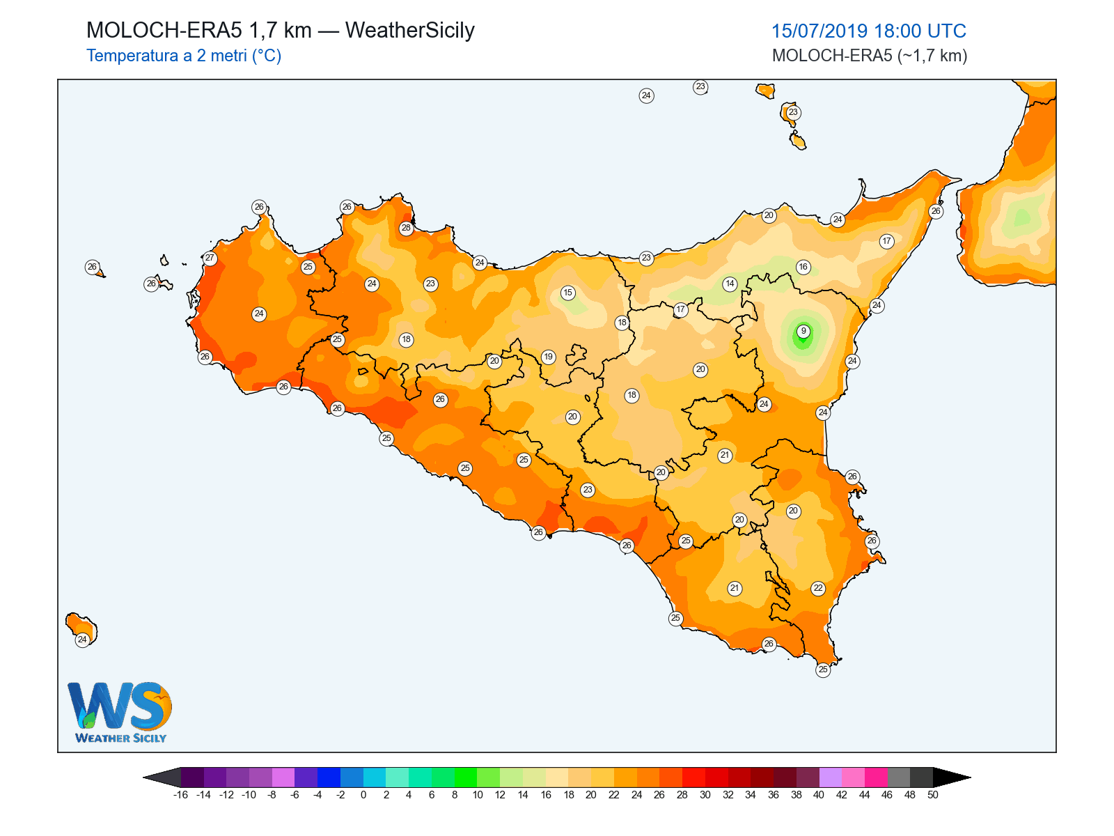 Temperatura a 2 metri · 2019071518