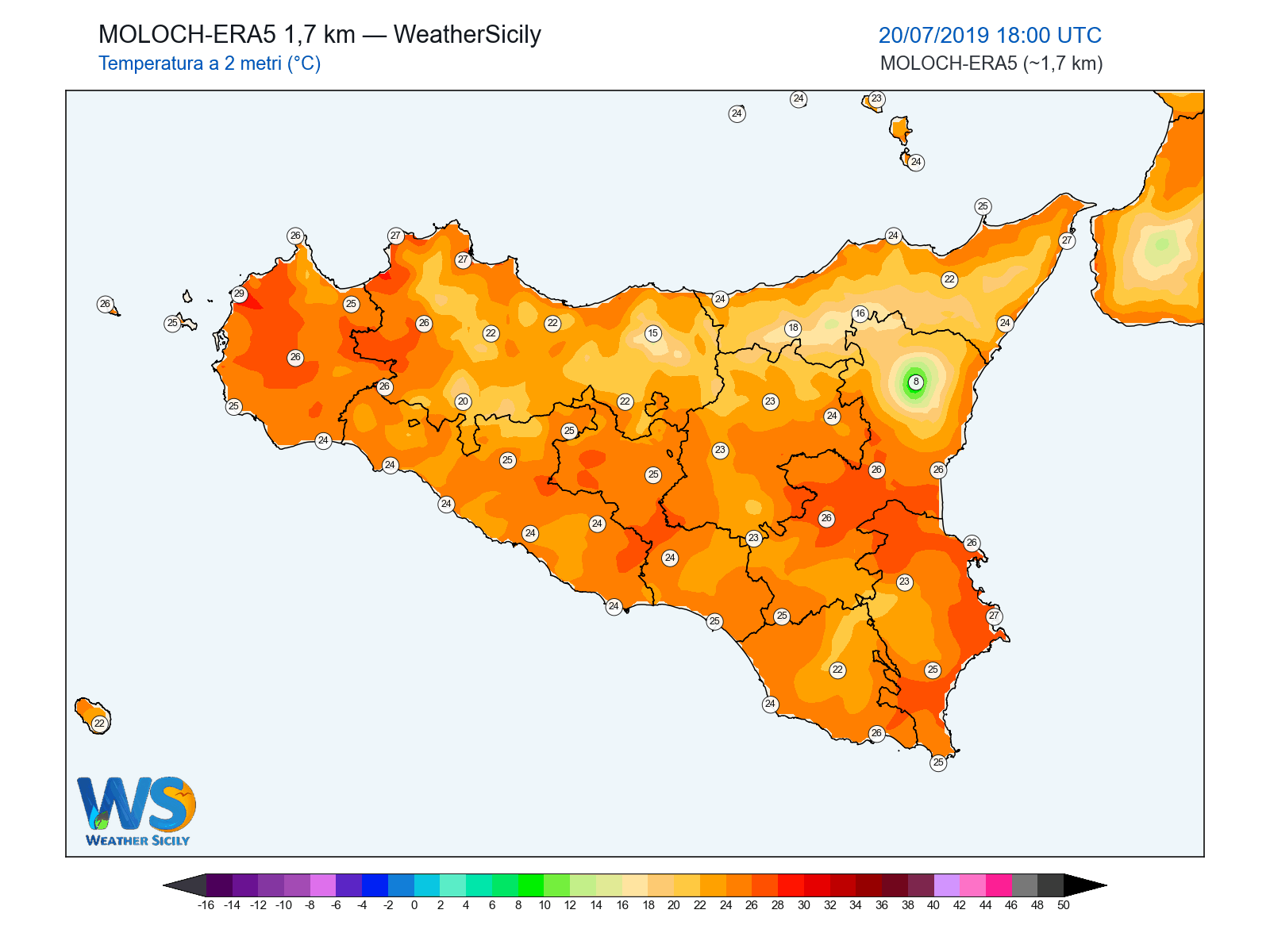 Temperatura a 2 metri · 2019072018