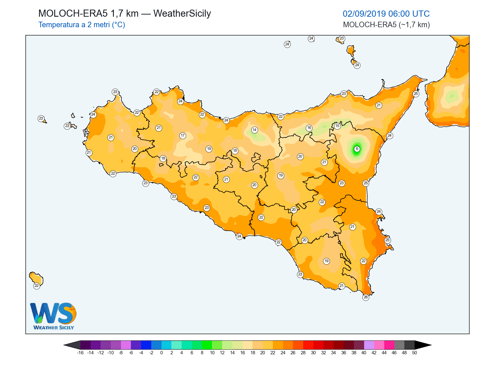 Temperatura a 2 metri · 2019090206