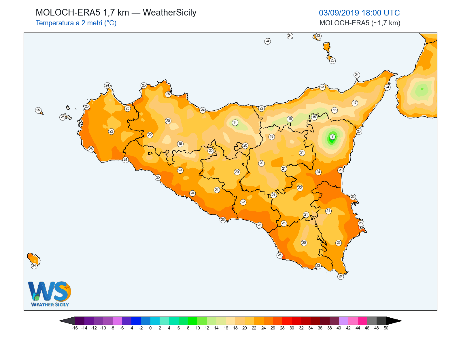 Temperatura a 2 metri · 2019090318