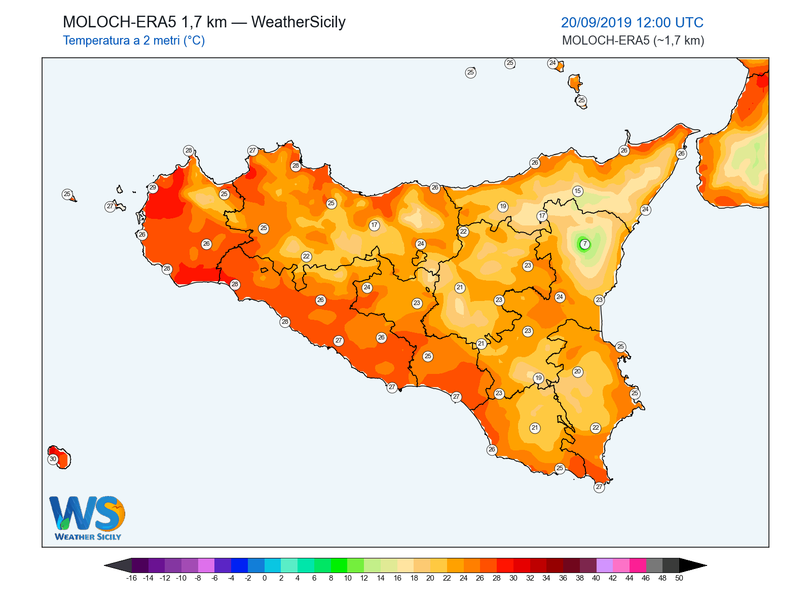 Temperatura a 2 metri · 2019092012
