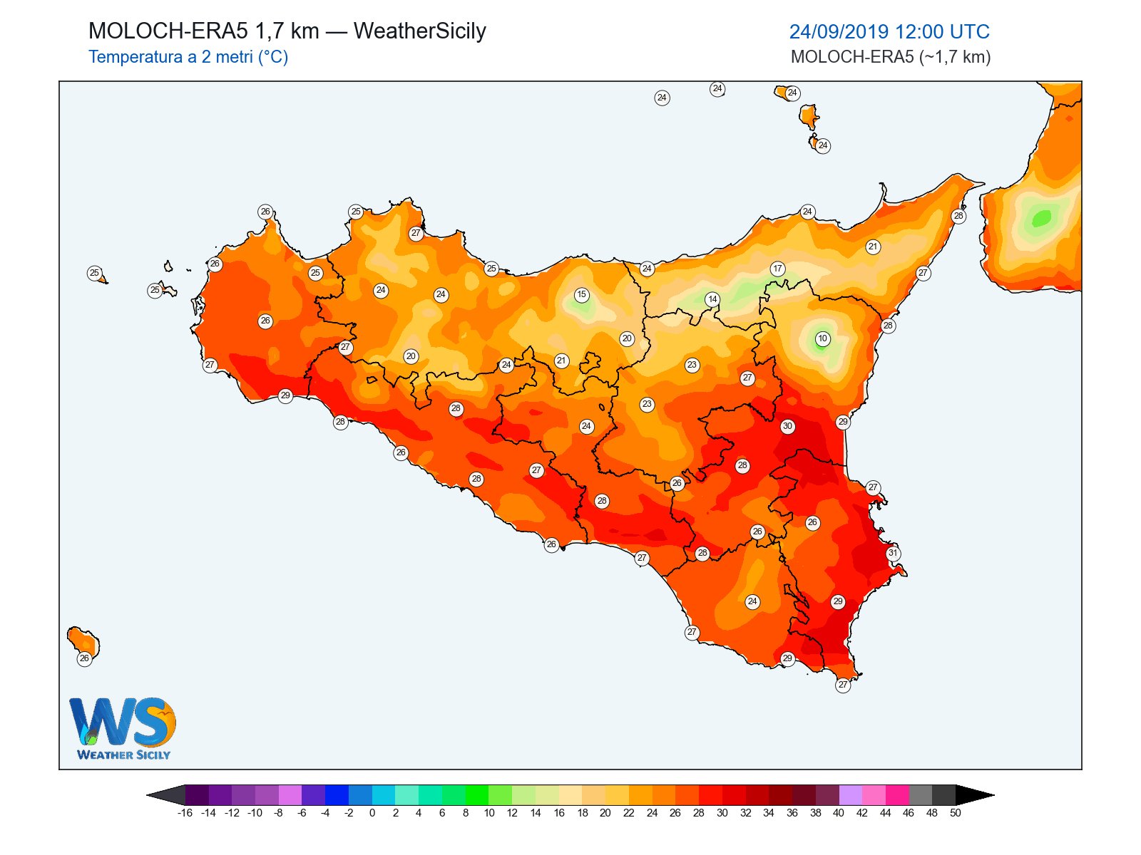 Temperatura a 2 metri · 2019092412