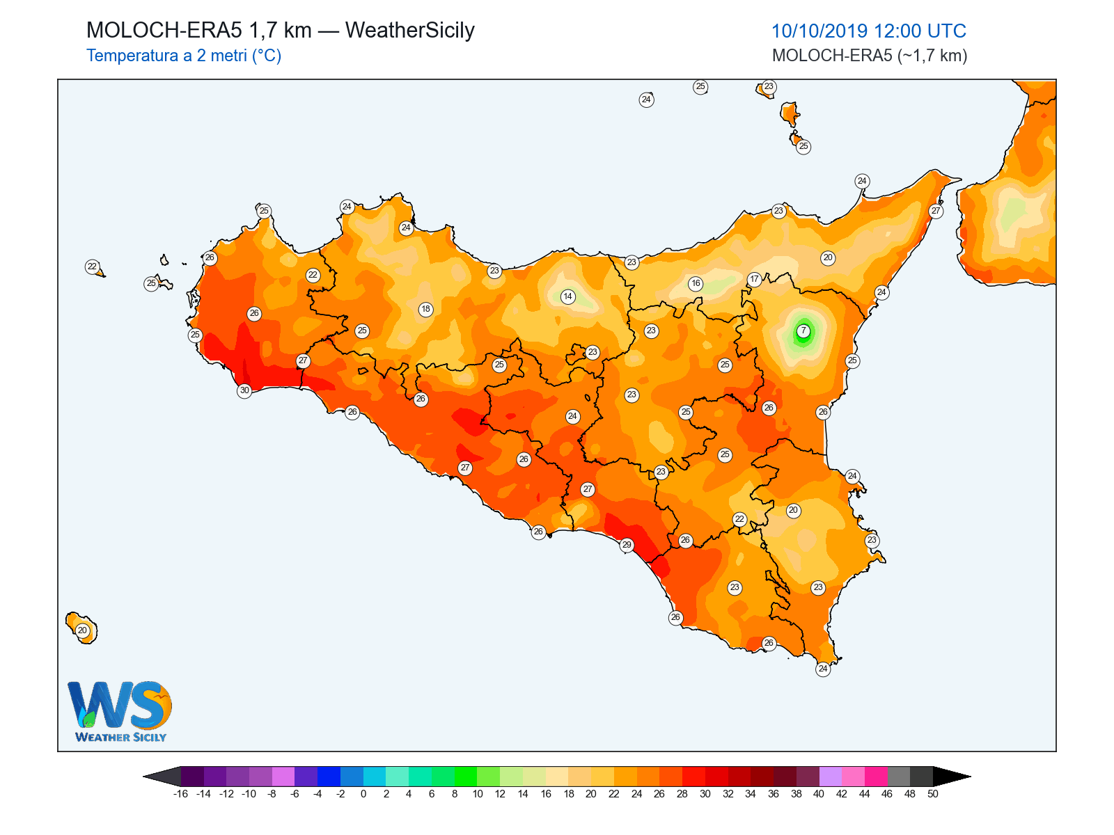 Temperatura a 2 metri · 2019101012