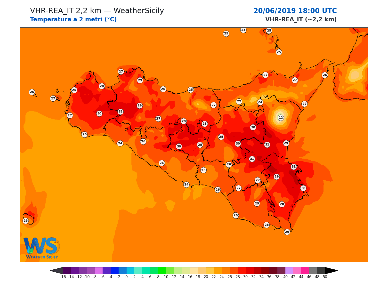 Temperatura a 2 metri · 2019062018