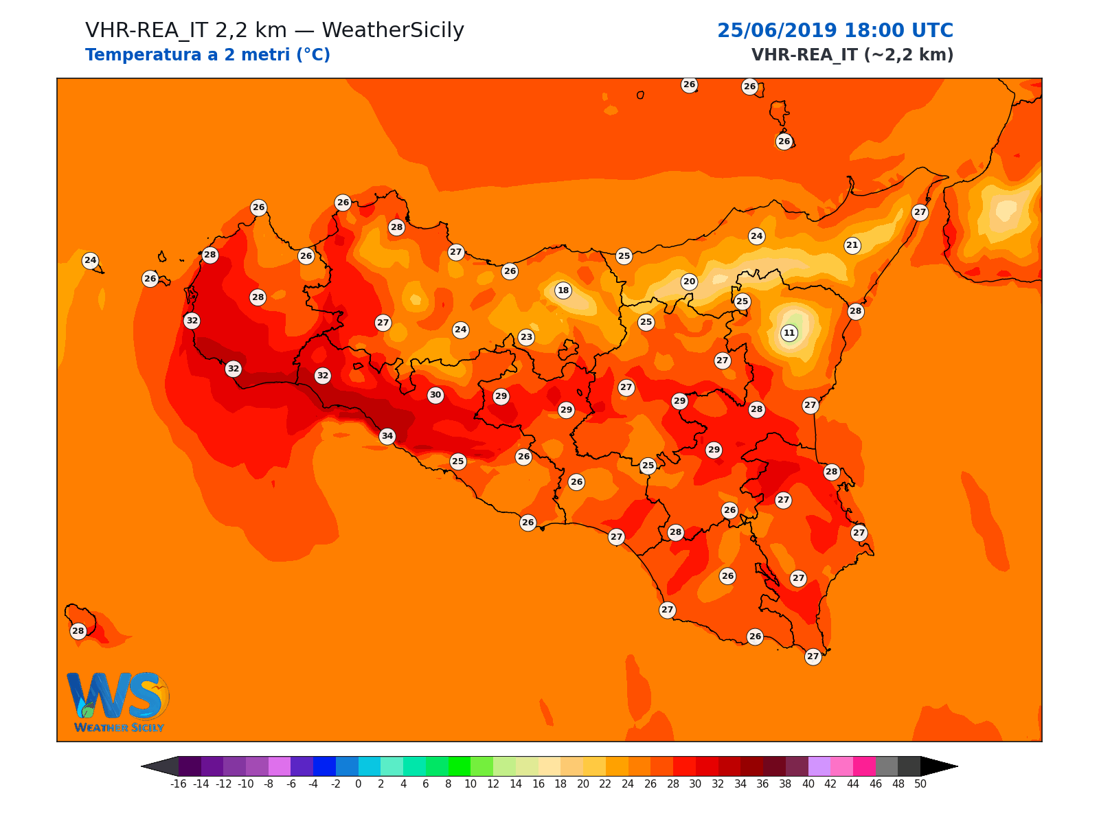 Temperatura a 2 metri · 2019062518