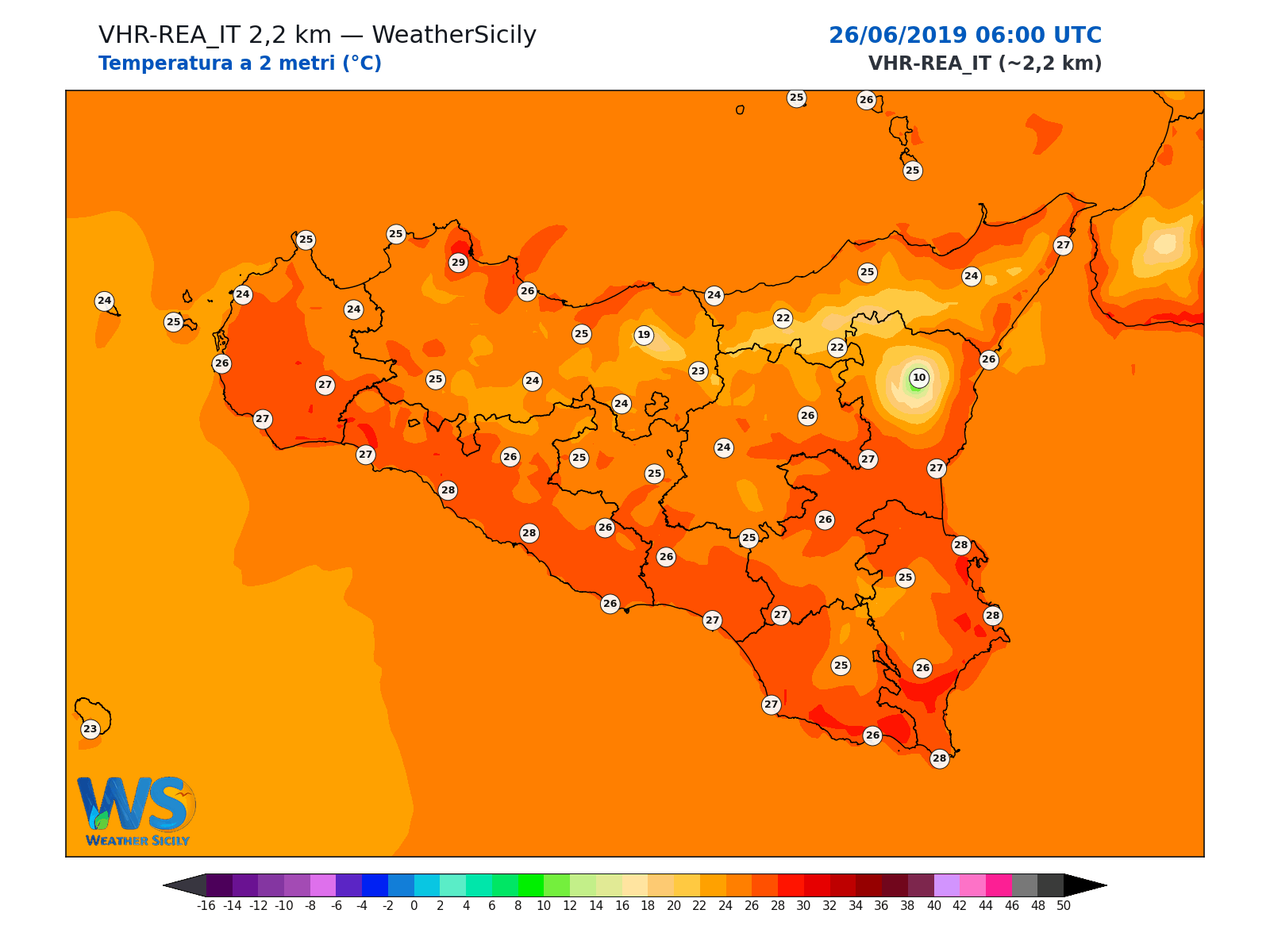 Temperatura a 2 metri · 2019062606