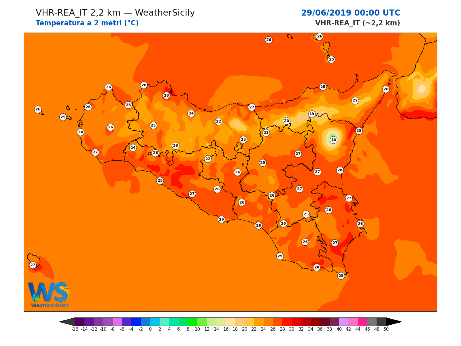 Temperatura a 2 metri · 2019062900