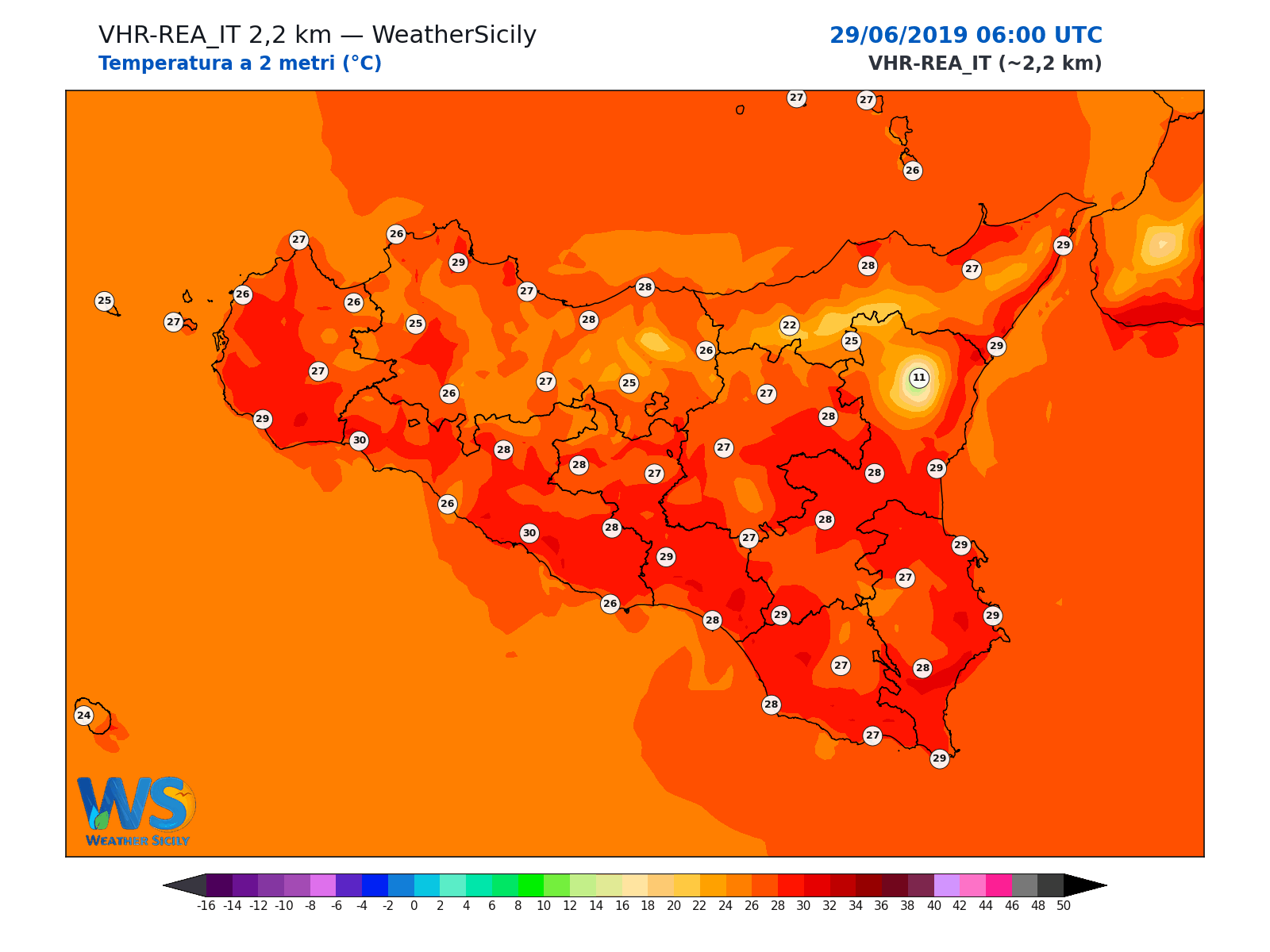 Temperatura a 2 metri · 2019062906