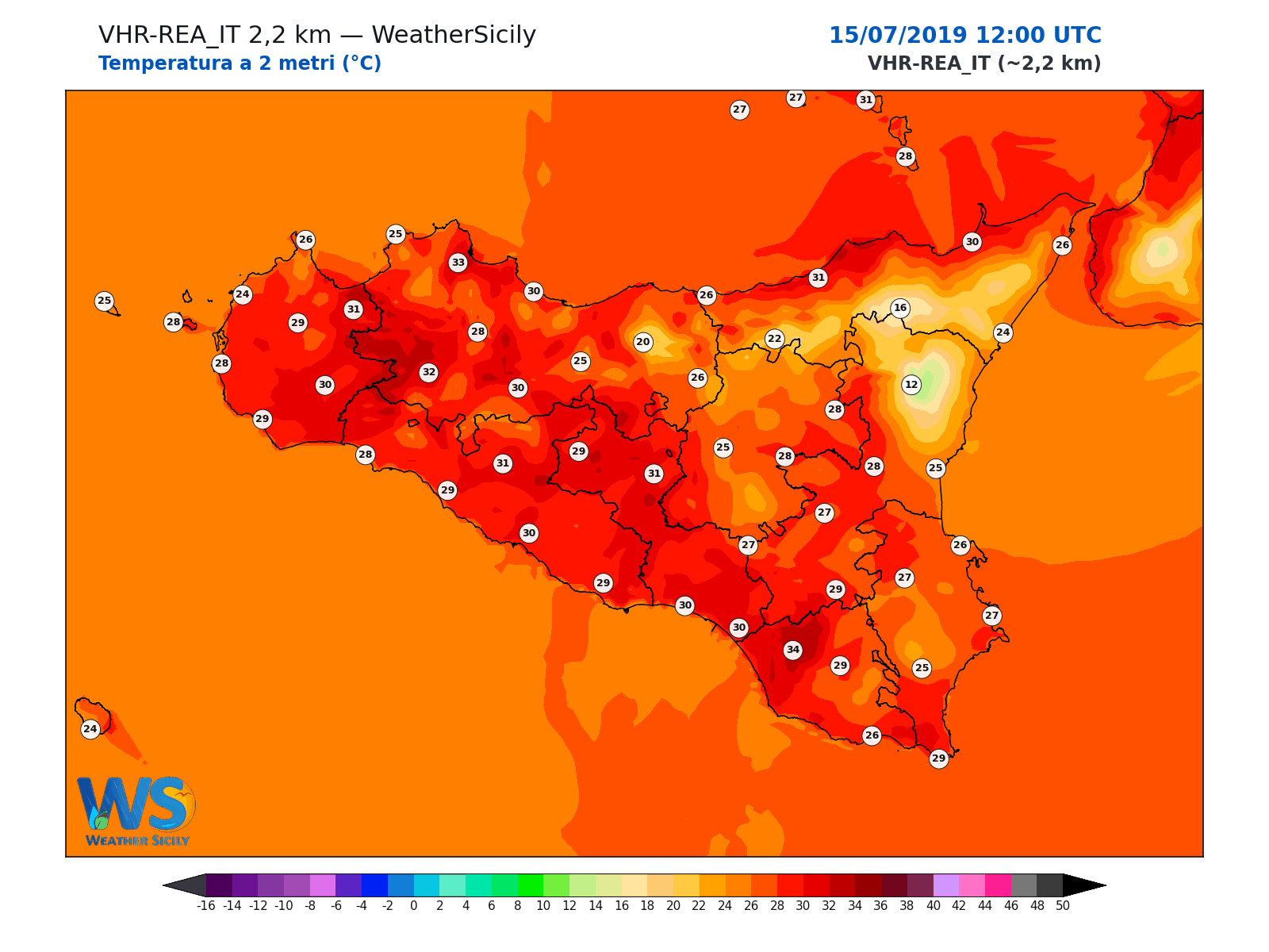 Temperatura a 2 metri · 2019071512