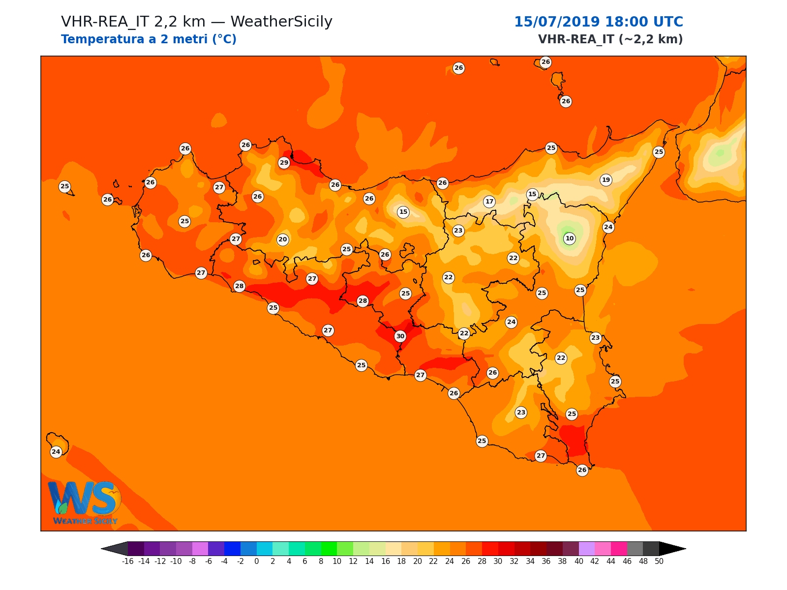 Temperatura a 2 metri · 2019071518