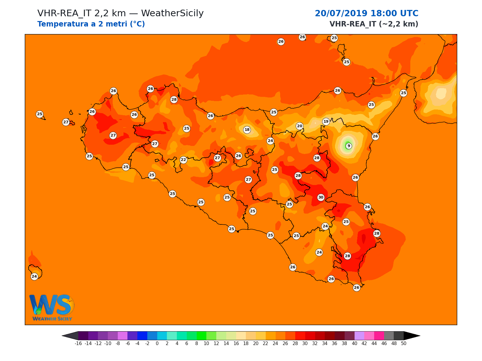 Temperatura a 2 metri · 2019072018