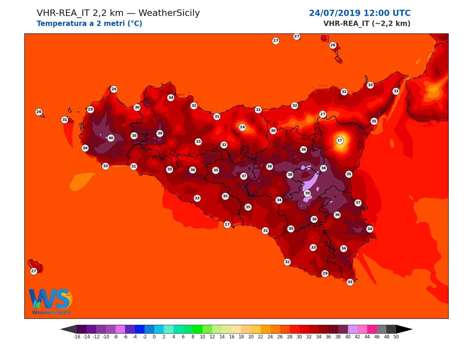 Temperatura a 2 metri · 2019072412