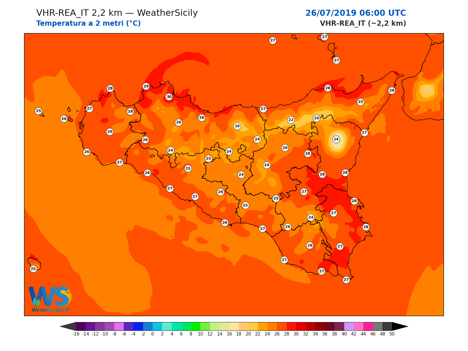 Temperatura a 2 metri · 2019072606