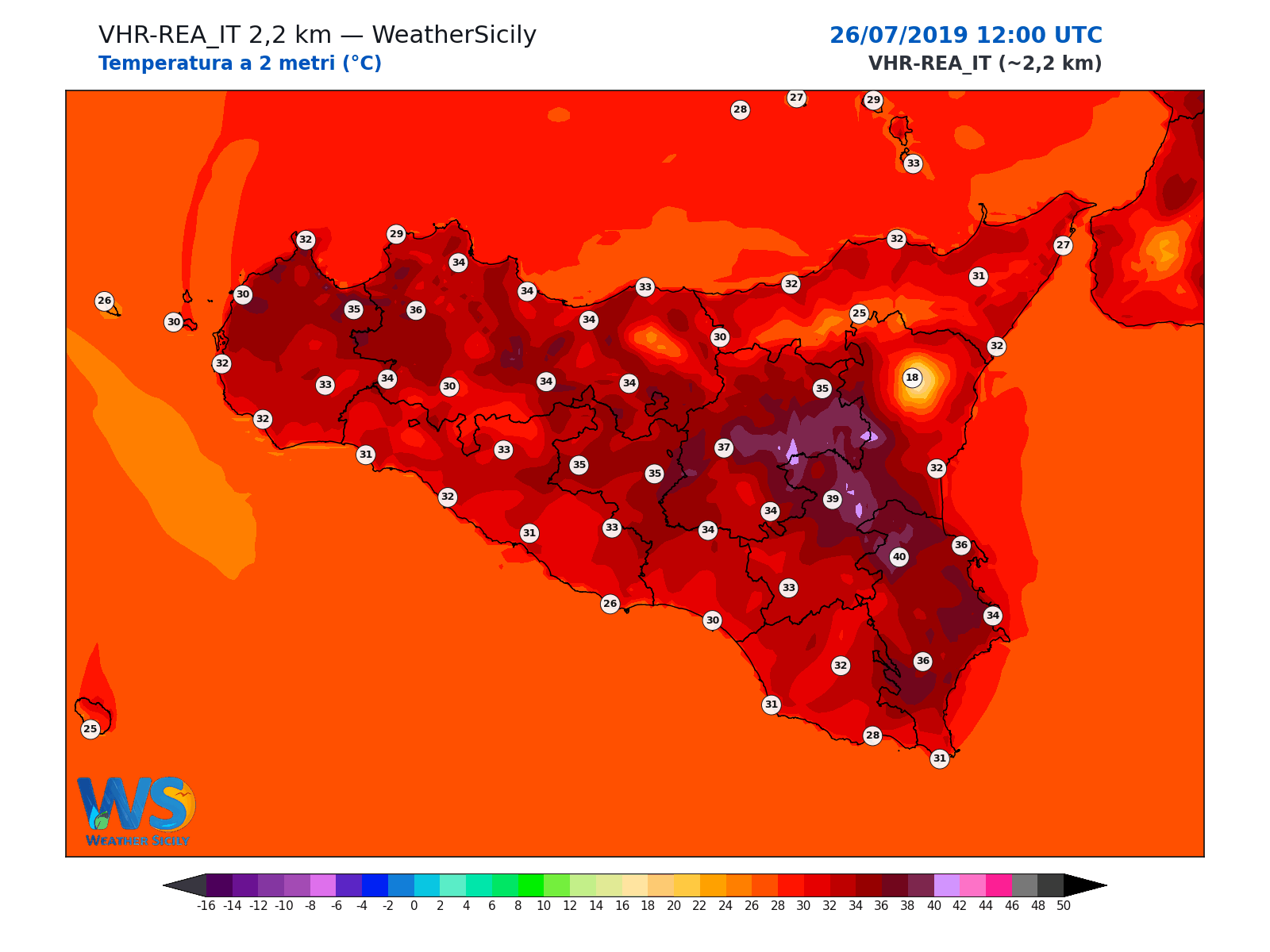 Temperatura a 2 metri · 2019072612