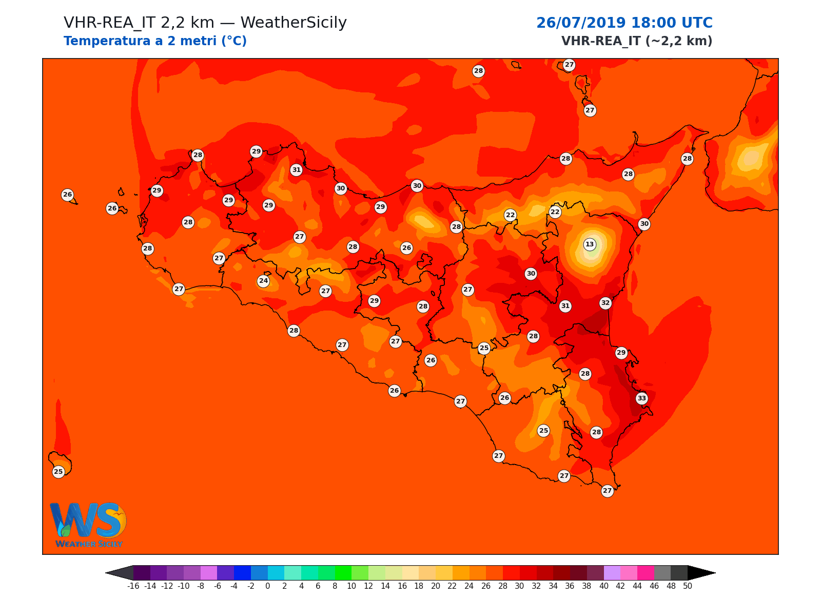 Temperatura a 2 metri · 2019072618