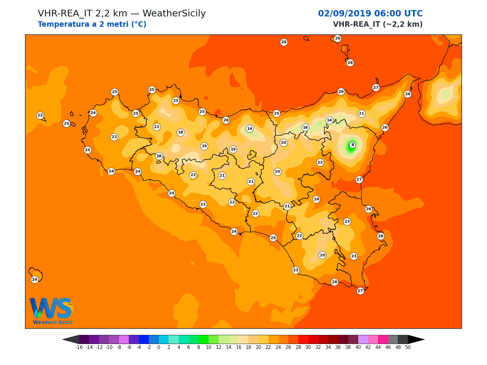 Temperatura a 2 metri · 2019090206
