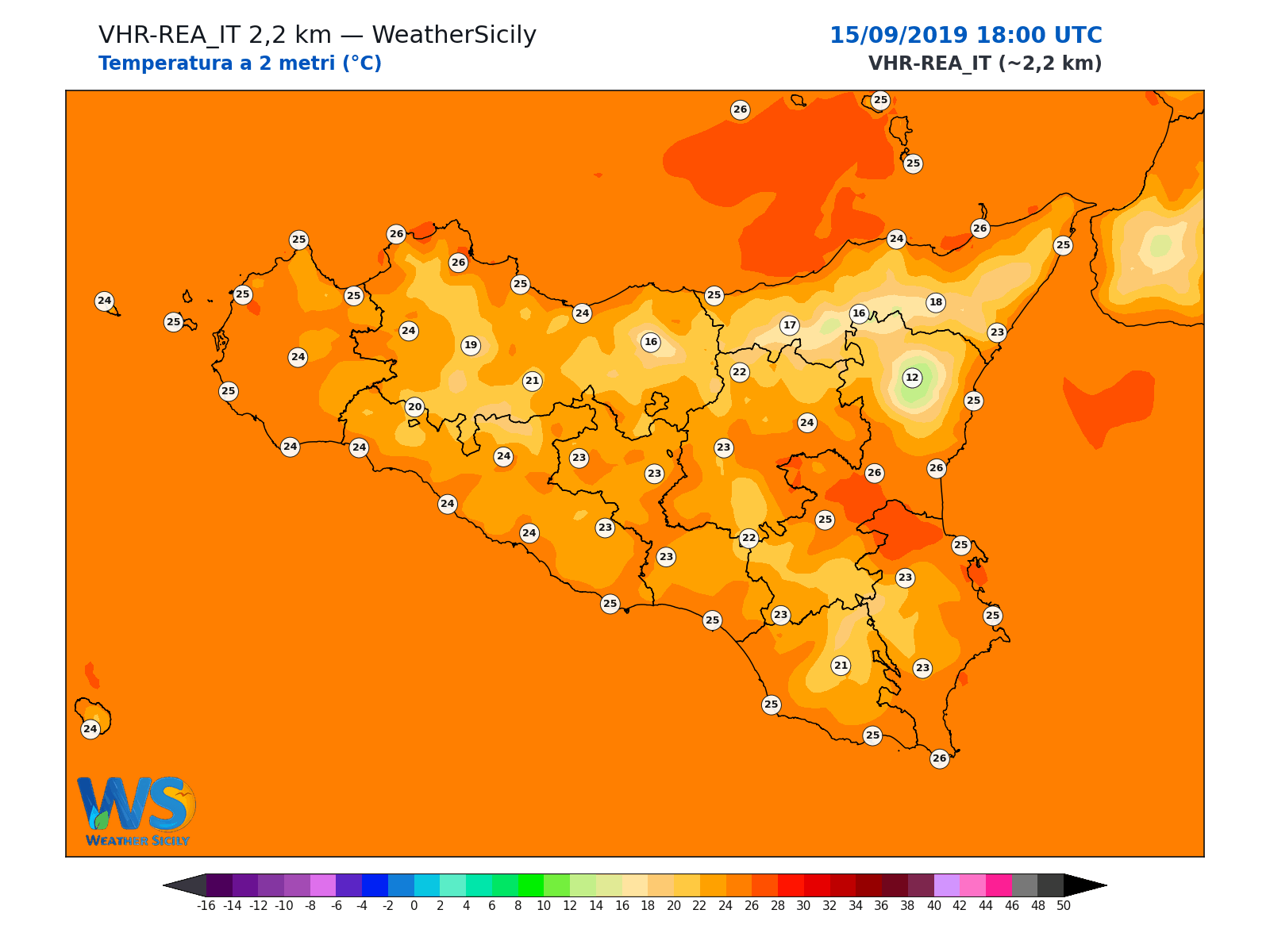Temperatura a 2 metri · 2019091518