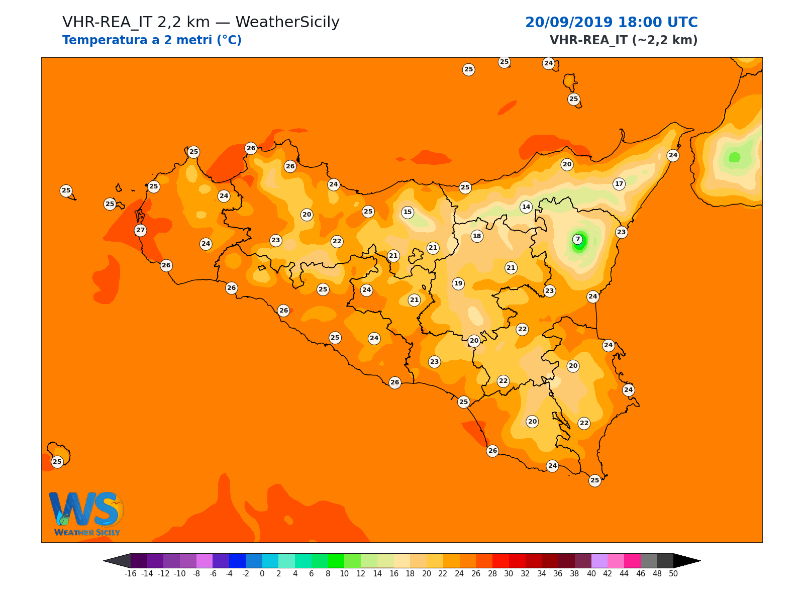 Temperatura a 2 metri · 2019092018