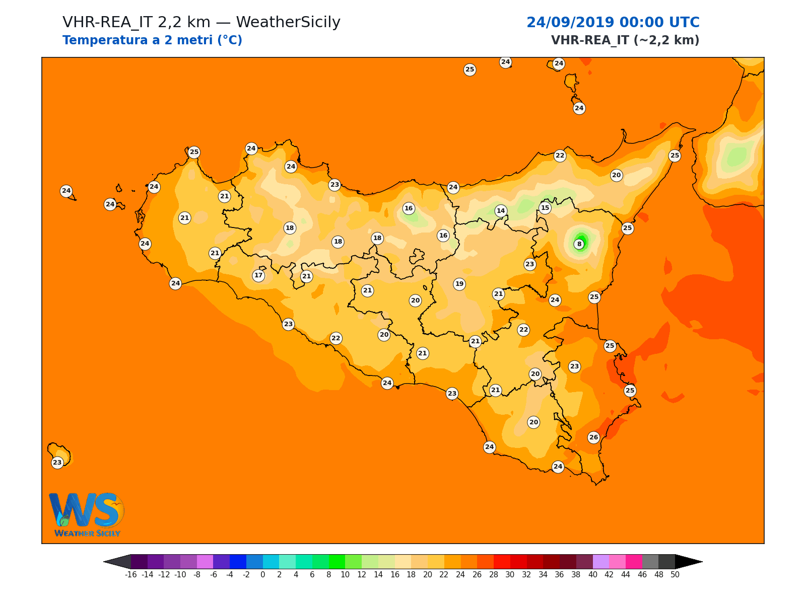 Temperatura a 2 metri · 2019092400