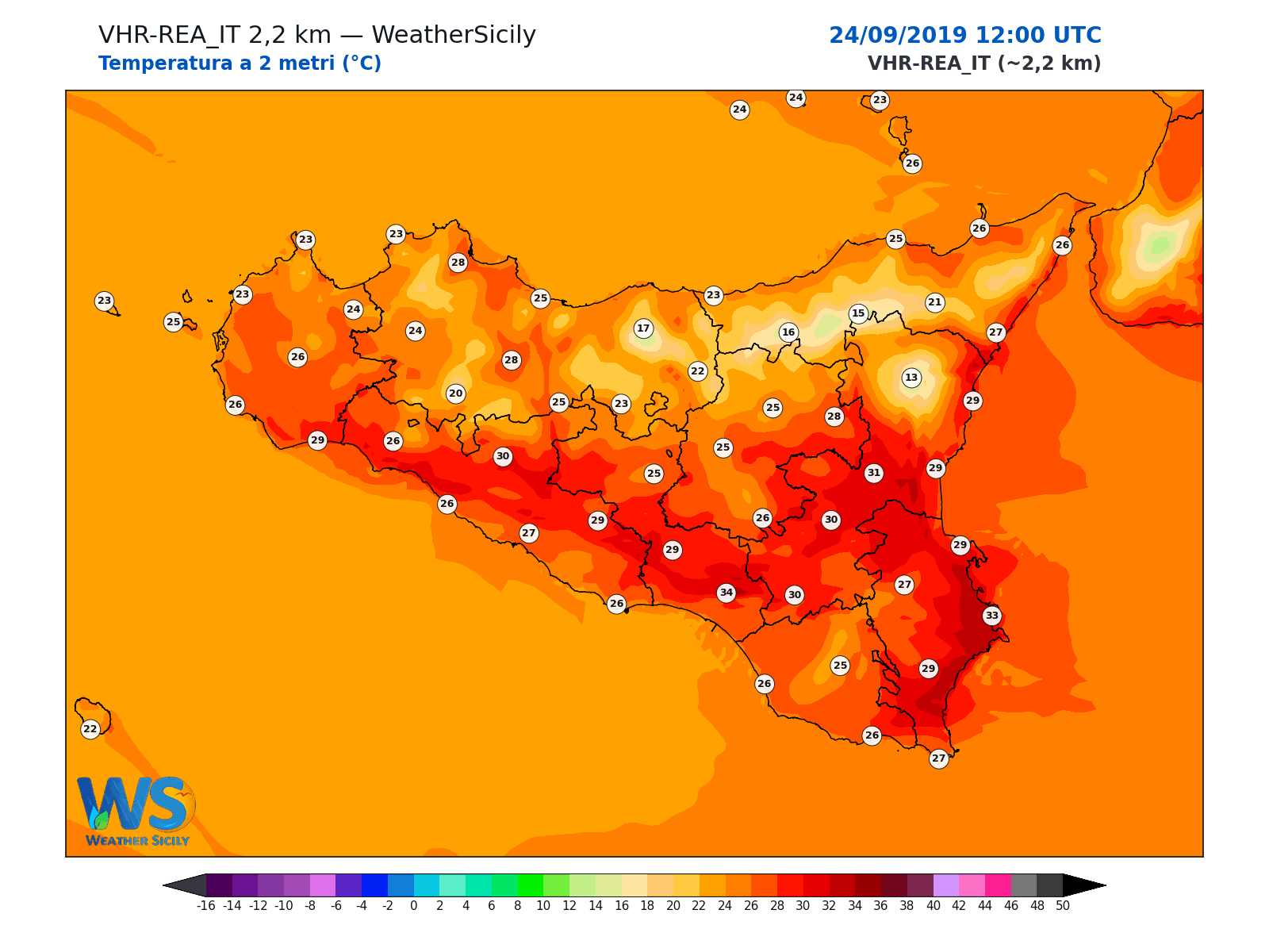 Temperatura a 2 metri · 2019092412
