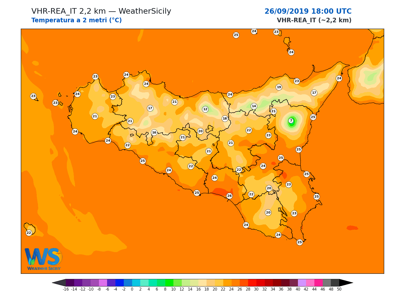 Temperatura a 2 metri · 2019092618