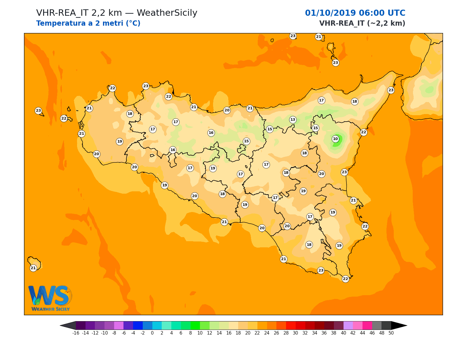 Temperatura a 2 metri · 2019100106