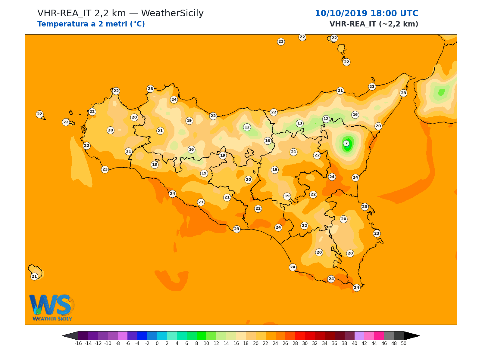 Temperatura a 2 metri · 2019101018