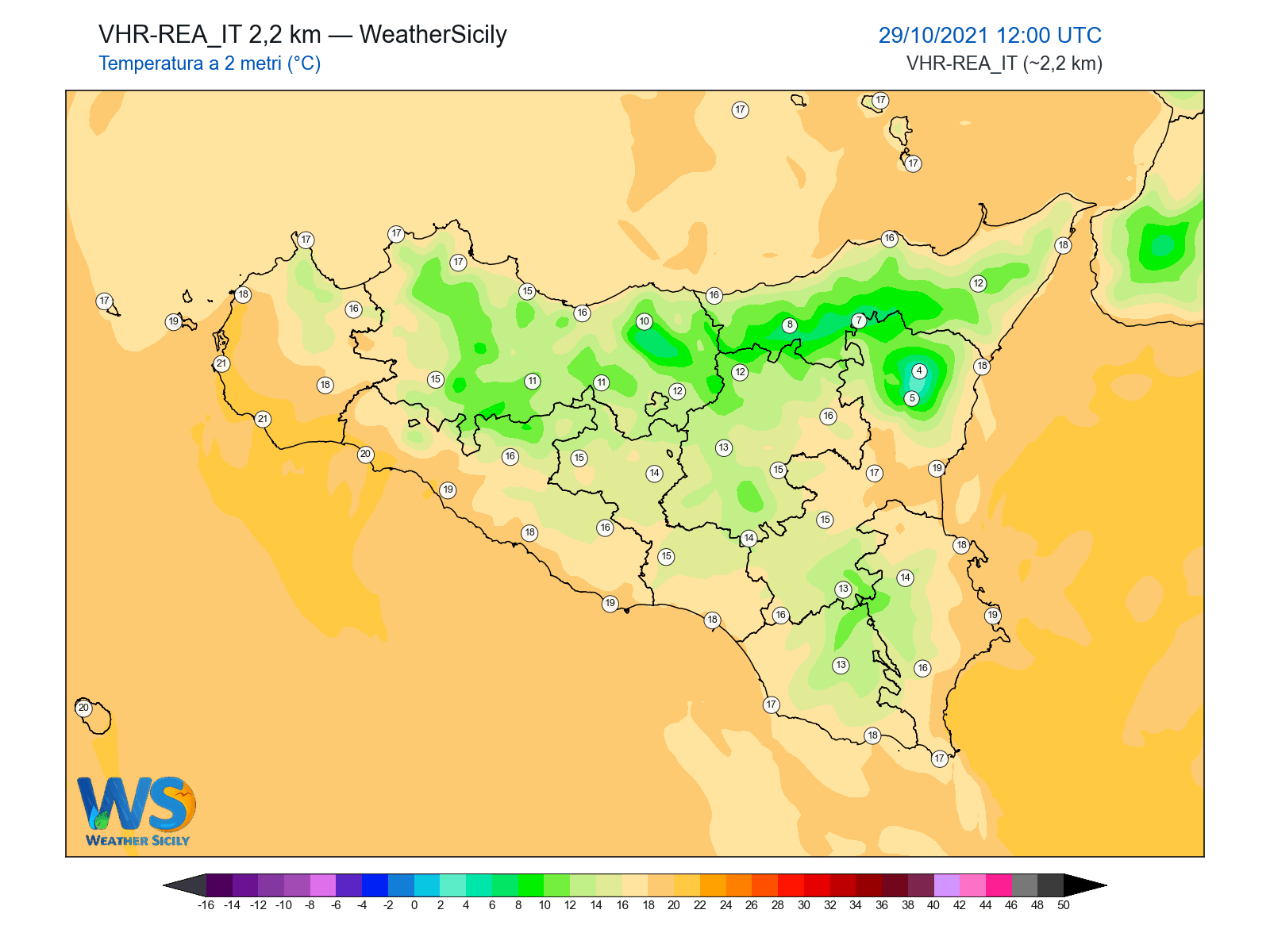 Temperatura a 2 metri · 2021102912