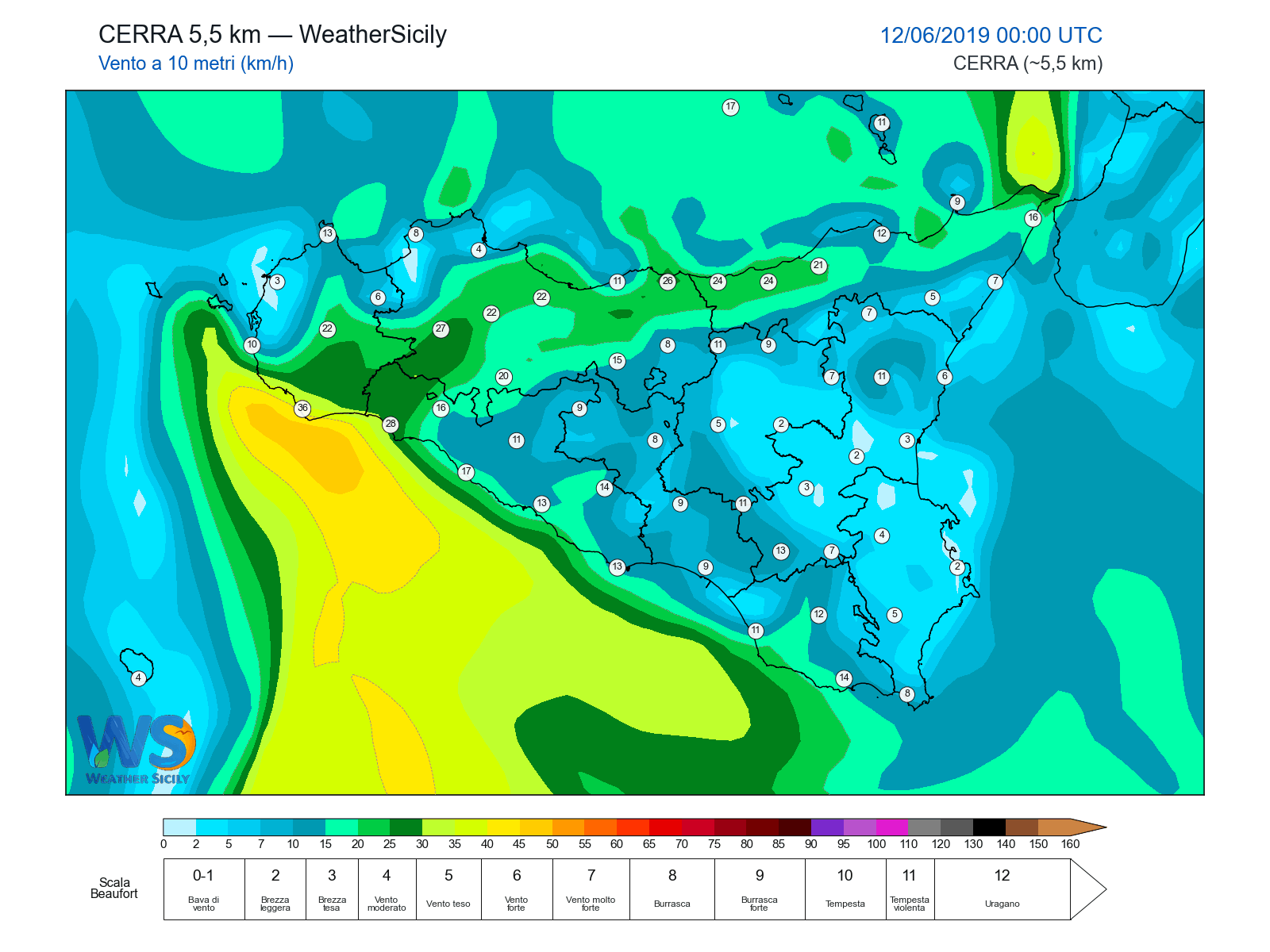 Vento a 10 metri · 2019061200
