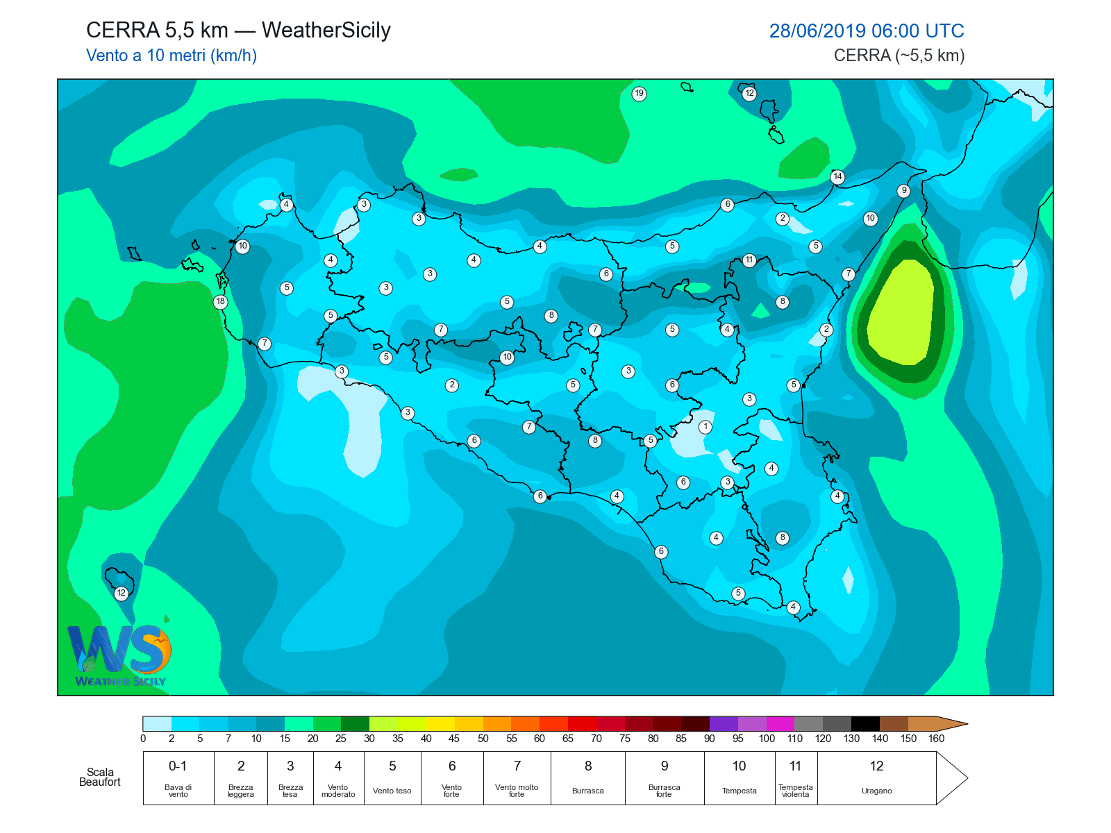 Vento a 10 metri · 2019062806