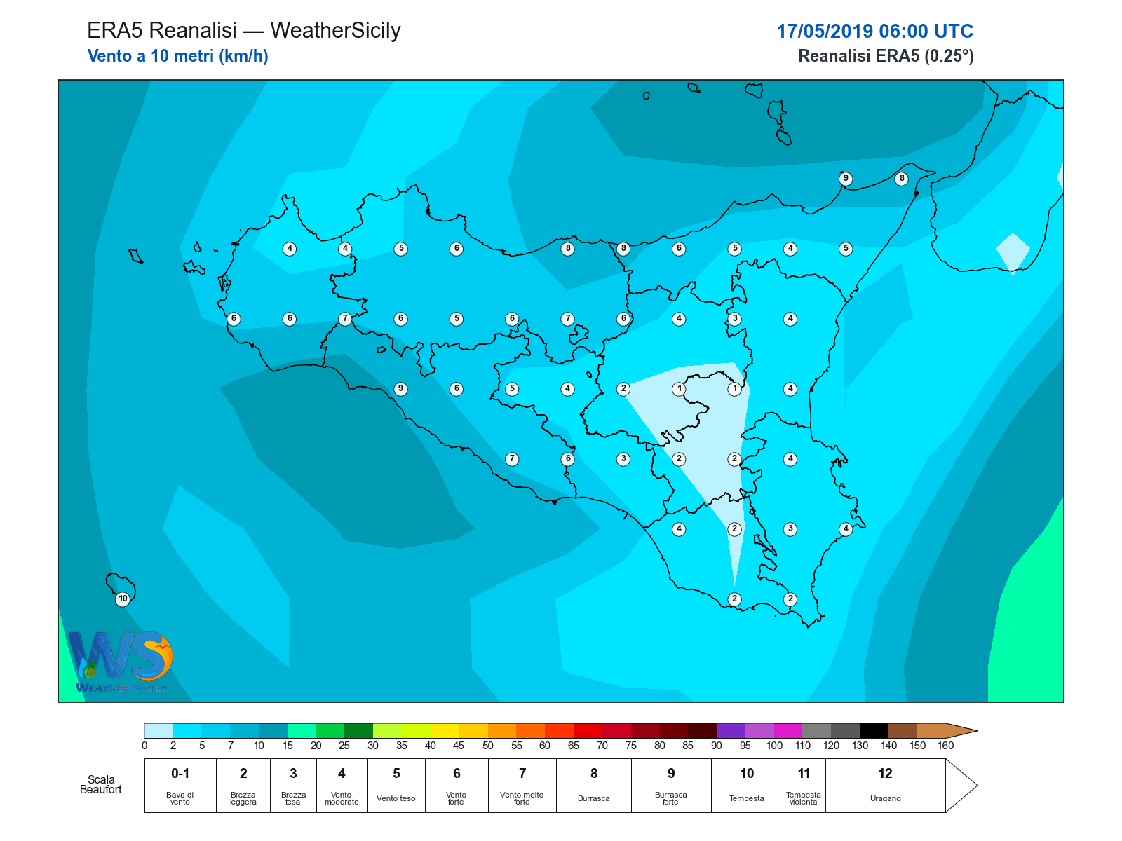 Vento a 10 metri · 2019051706