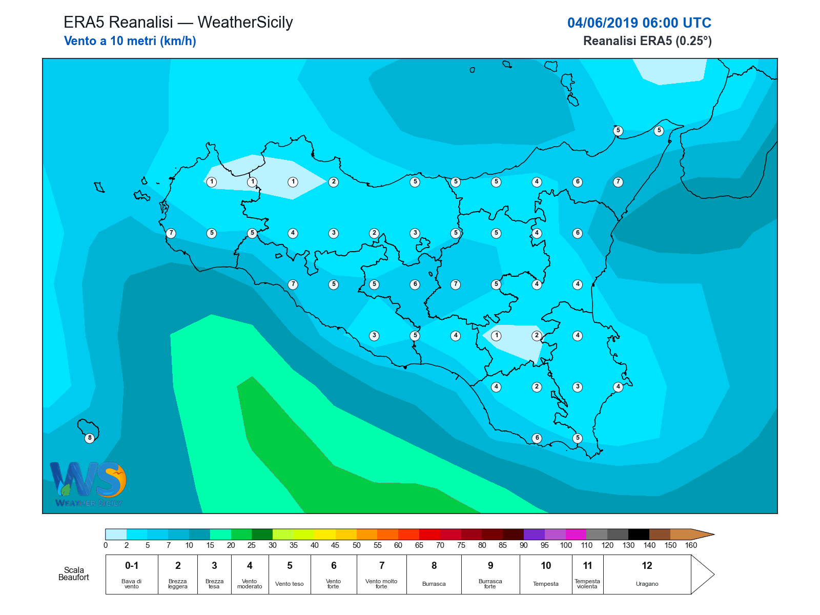 Vento a 10 metri · 2019060406