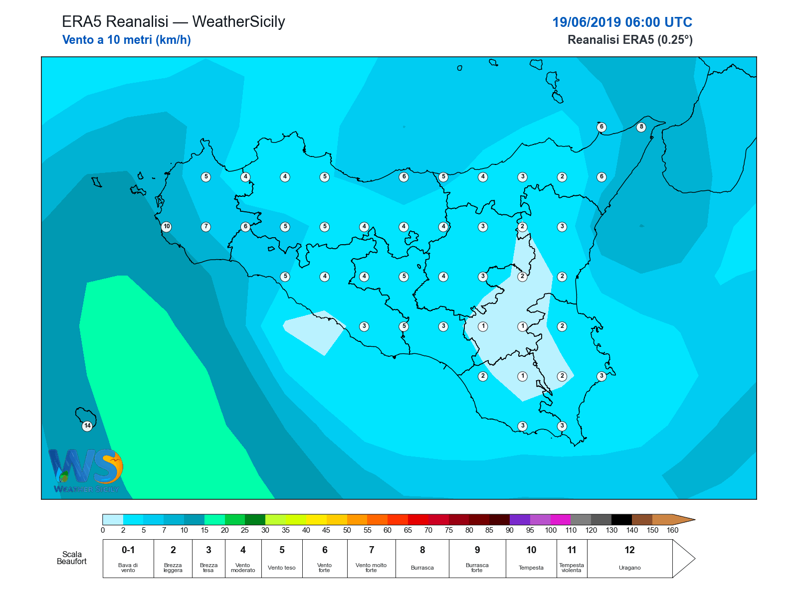 Vento a 10 metri · 2019061906