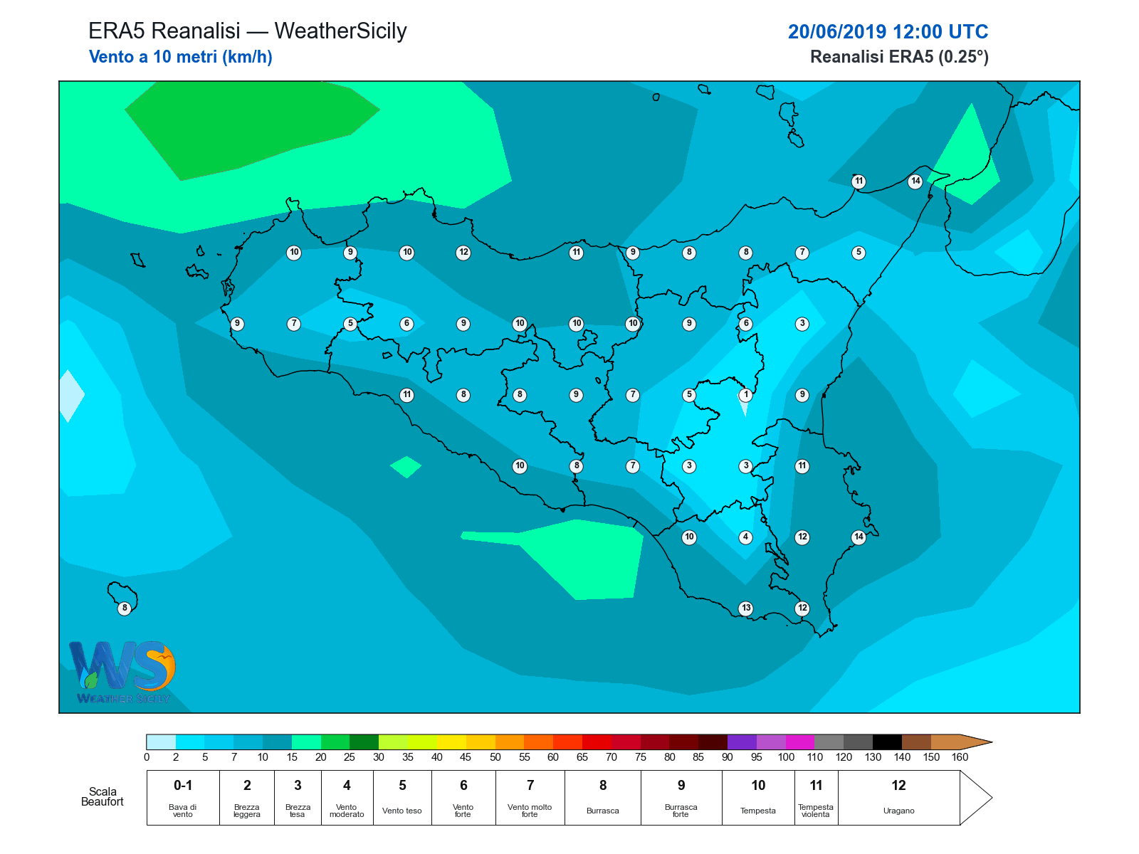 Vento a 10 metri · 2019062012