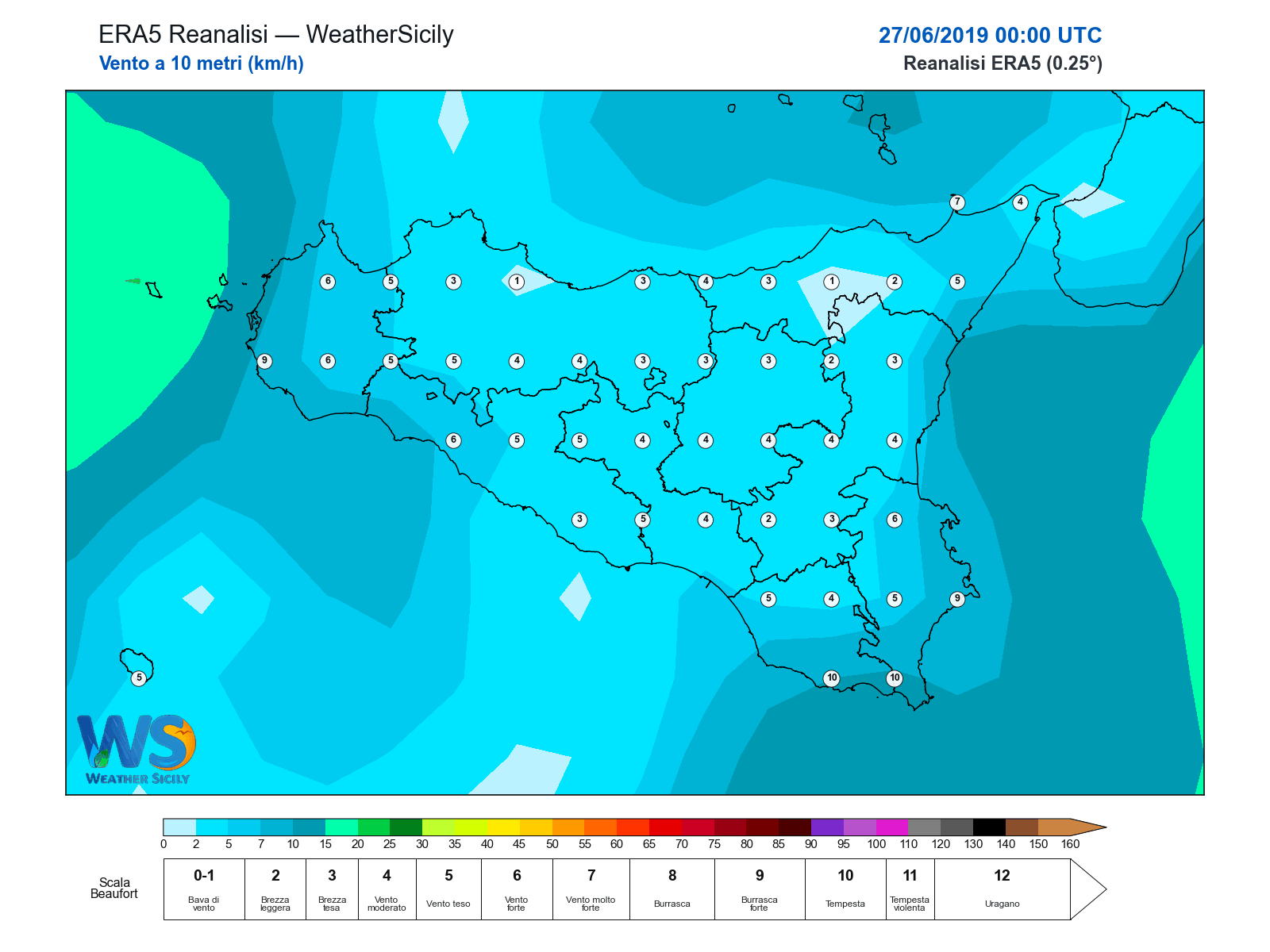 Vento a 10 metri · 2019062700