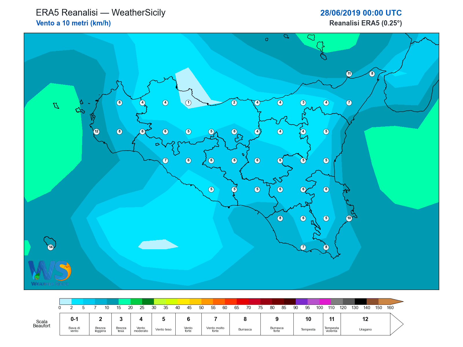 Vento a 10 metri · 2019062800