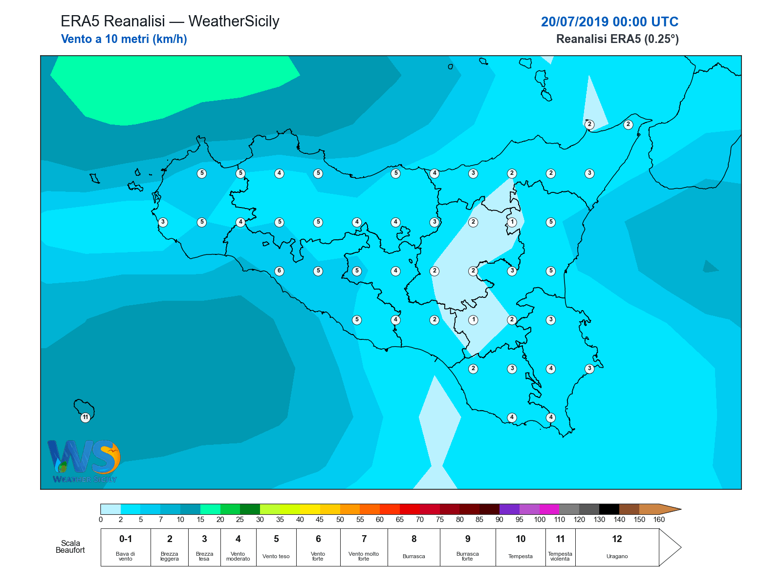 Vento a 10 metri · 2019072000