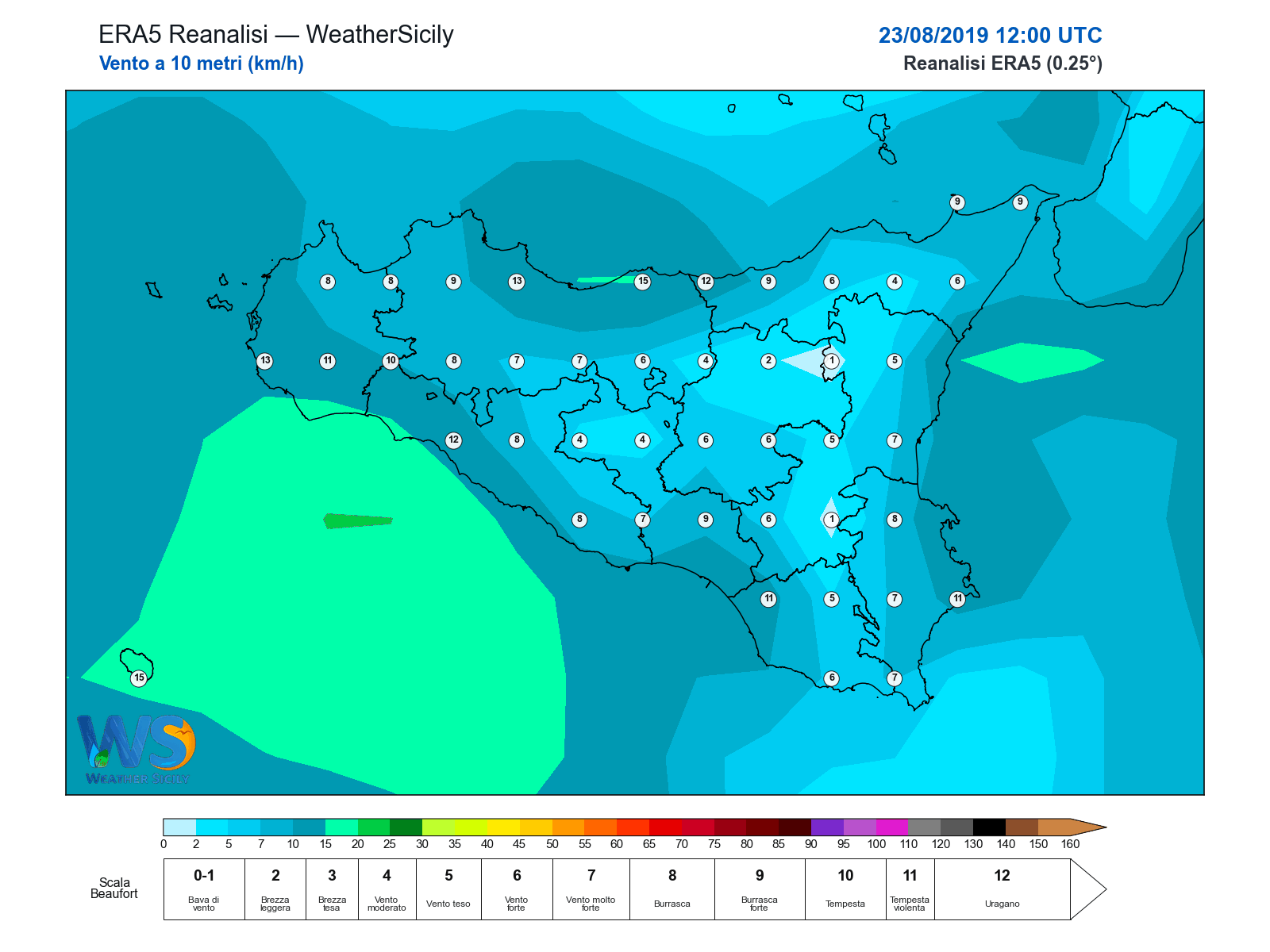 Vento a 10 metri · 2019082312